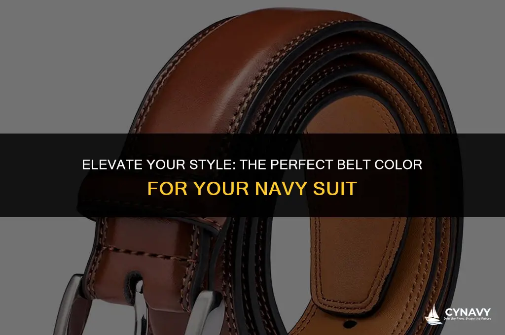 what color belt with navy suit