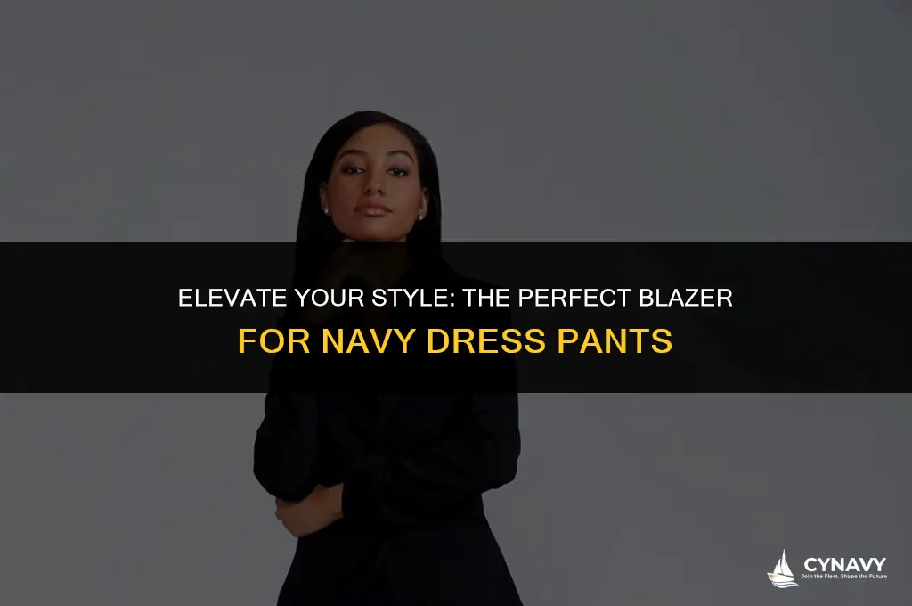 what color blazer to wear with navy dress pants
