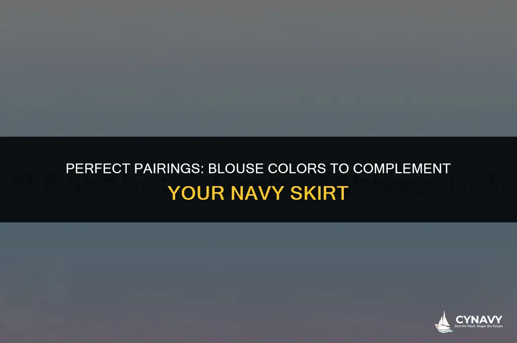 what color blouse would match a dark navy skirt