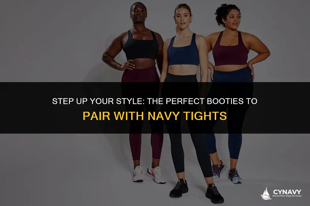 what color booties with navy tights