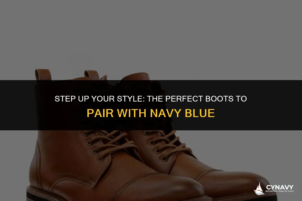 what color boots do you wear with navy blue