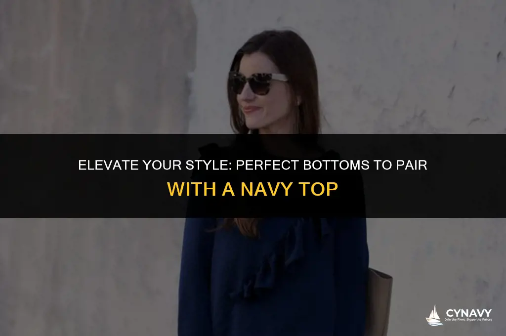 what color bottom to wear with navy top