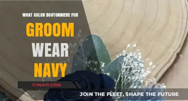 Elegant Navy Groom: Boutonniere Color Guide for Your Big Day