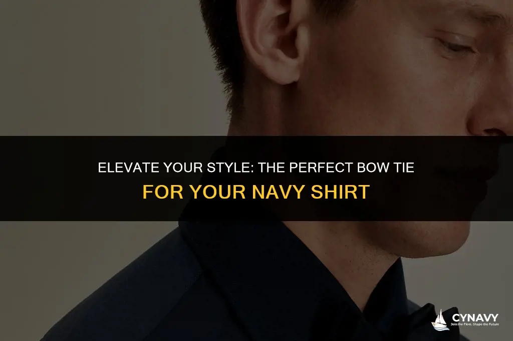 what color bow tie with navy shirt