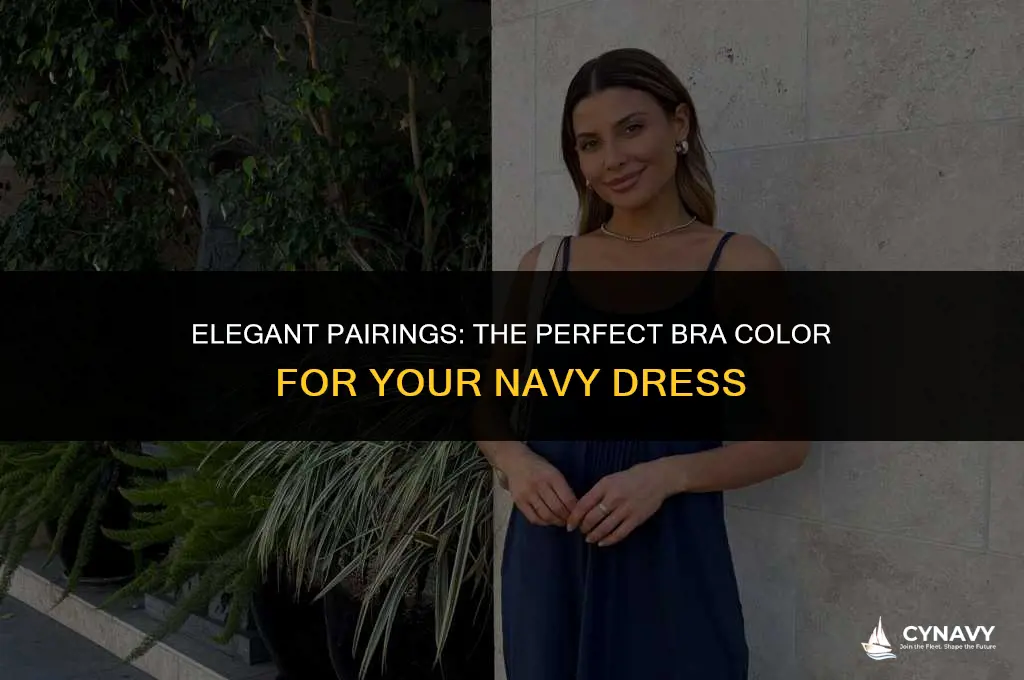 what color bra with navy dress