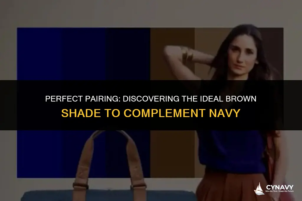 what color brown goes with navy