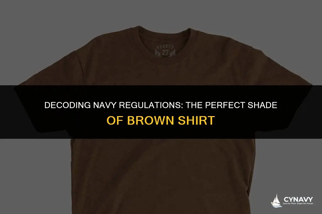 what color brown shirt is navy regulations
