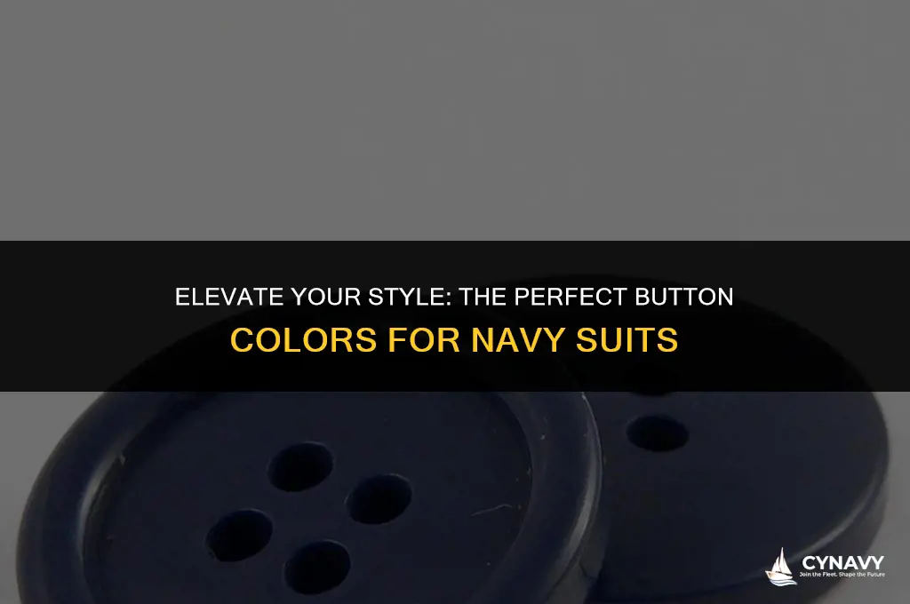 what color buttons on navy suit