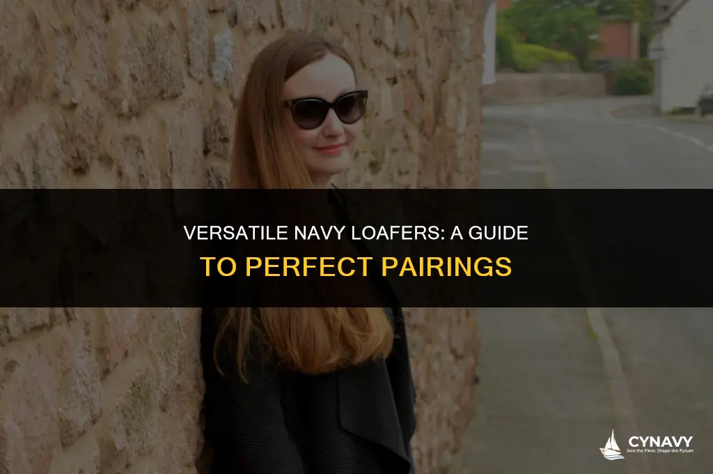 what color can you wear navy loafers with