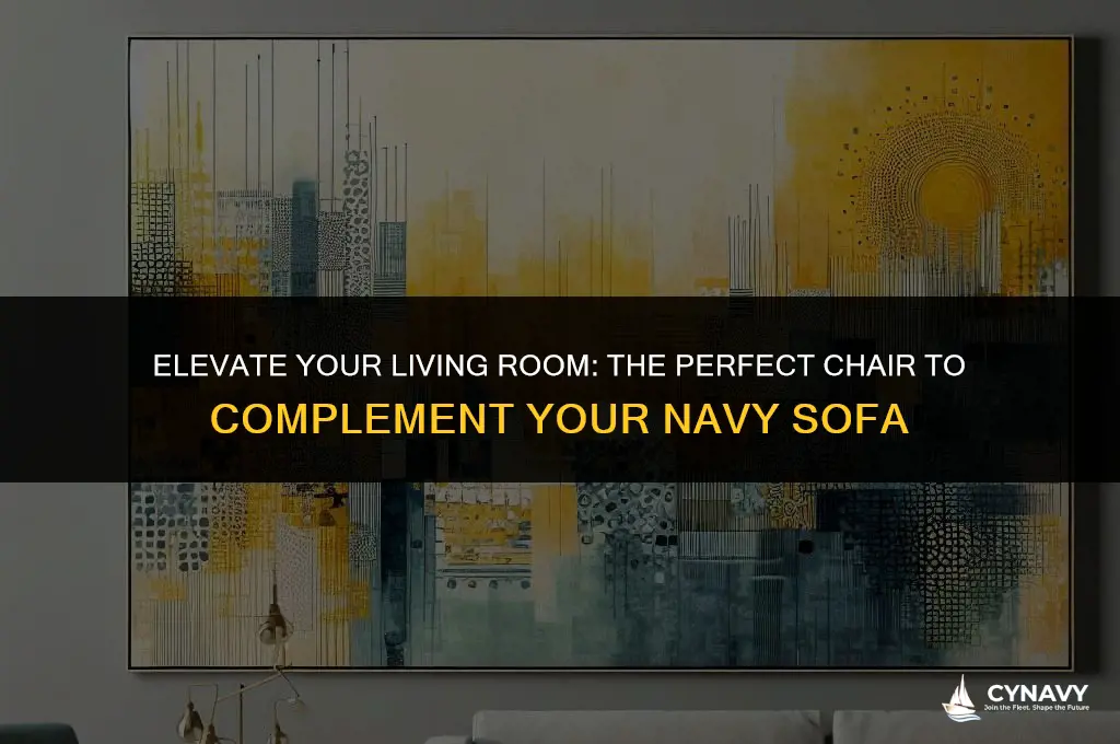 what color chair goes with navy sofa