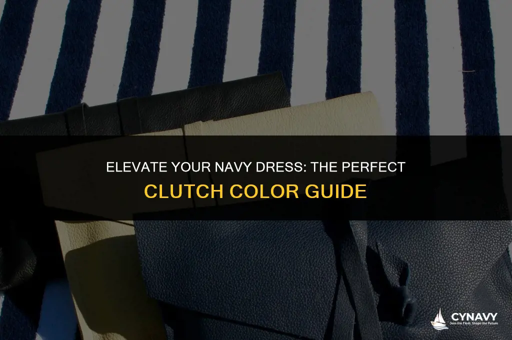 what color clutch for navy dress