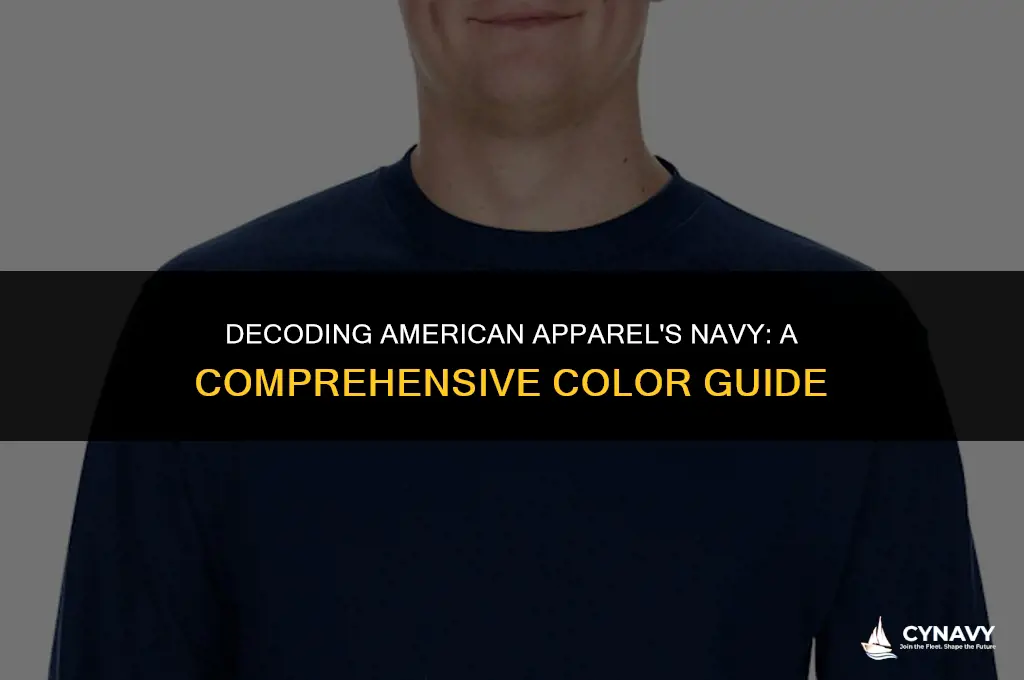 what color code is american apparel navy