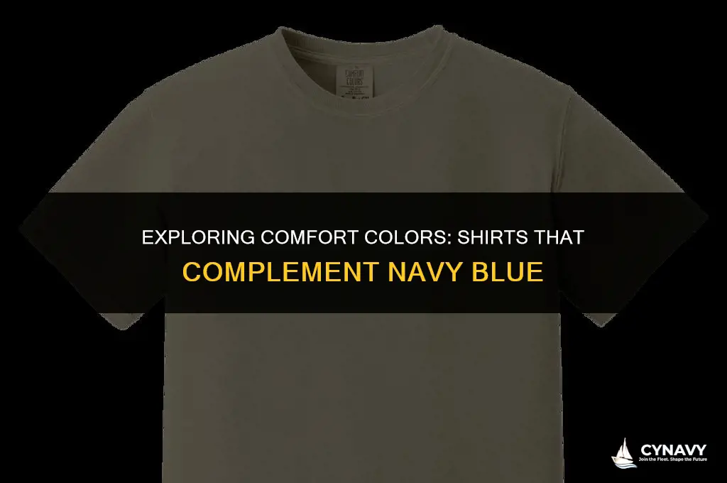 what color comfort colors shirt is close to navy blue