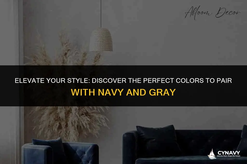 what color compliments navy and gray