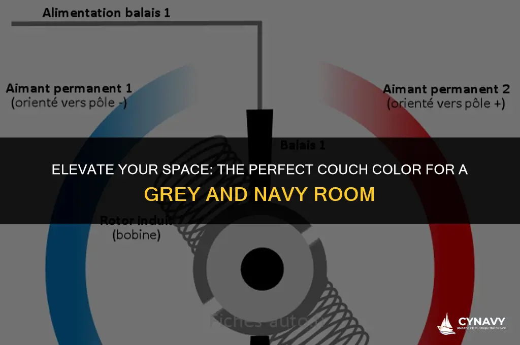 what color couch for grey and navy room
