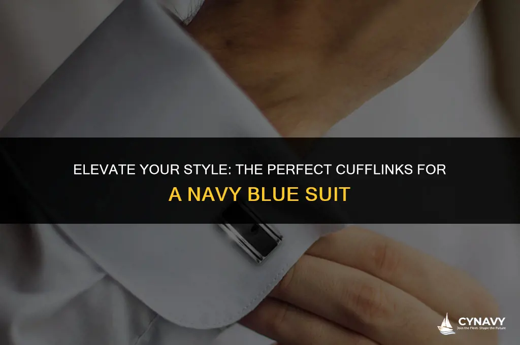what color cufflinks with navy blue suit
