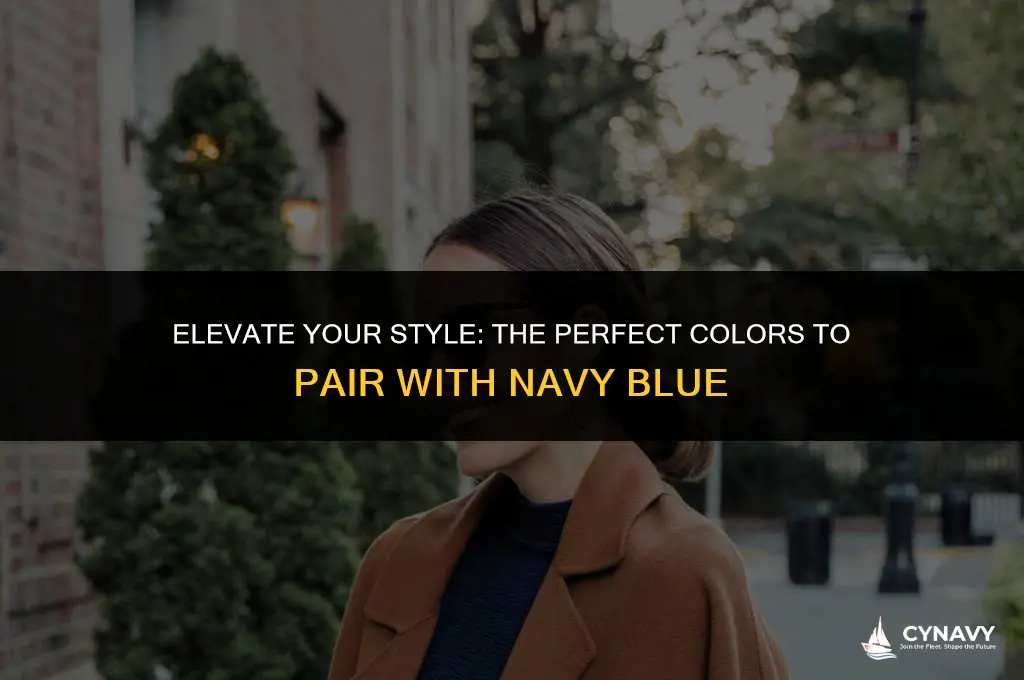 what color do you wear with navy blue
