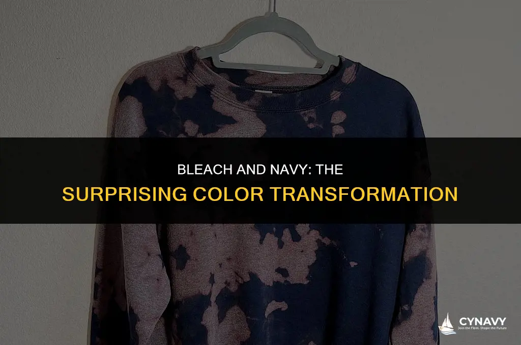 what color does bleach turn navy
