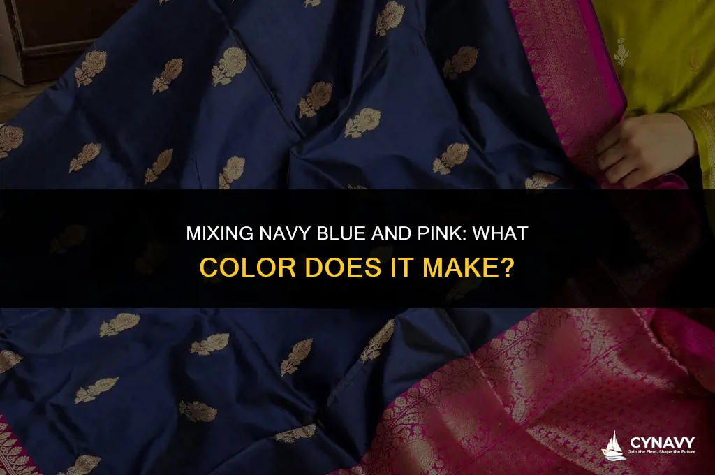 what color does navy blue and pink make