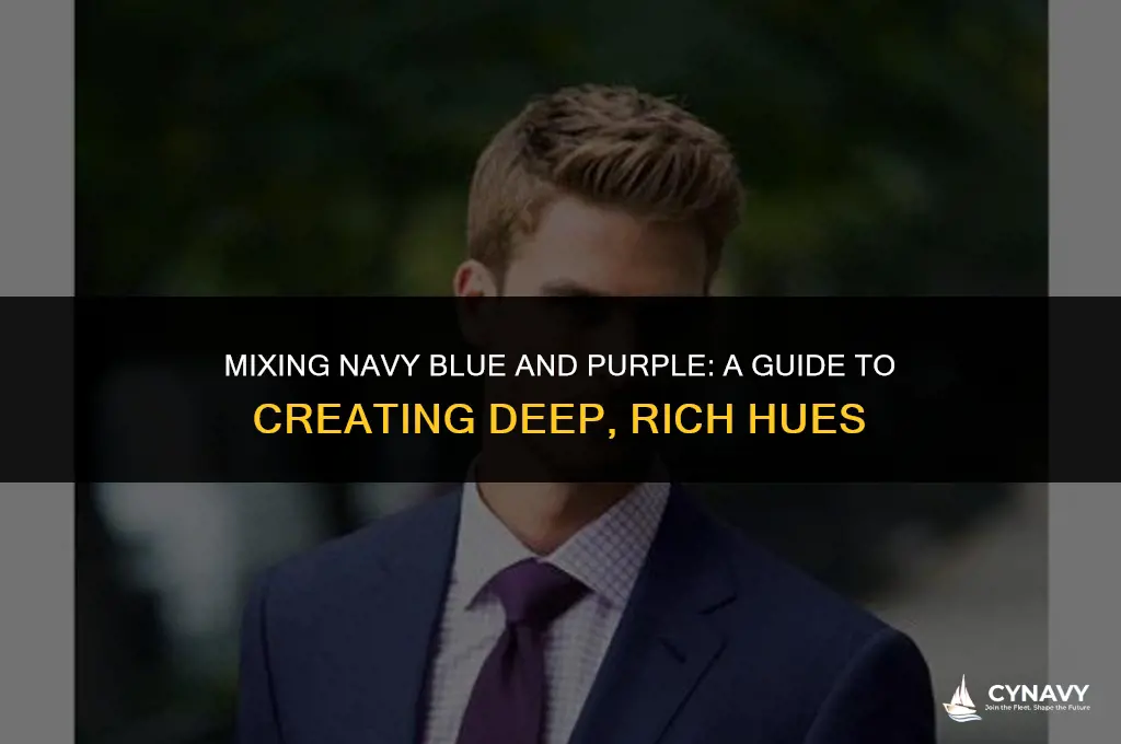 what color does navy blue and purple make