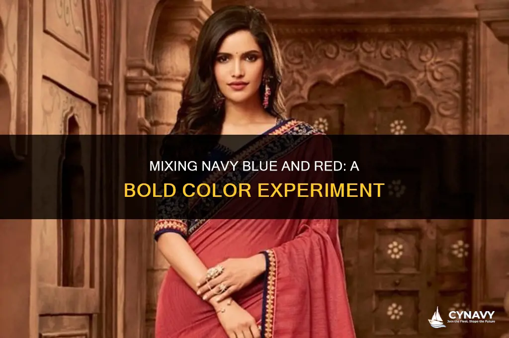 what color does navy blue and red make