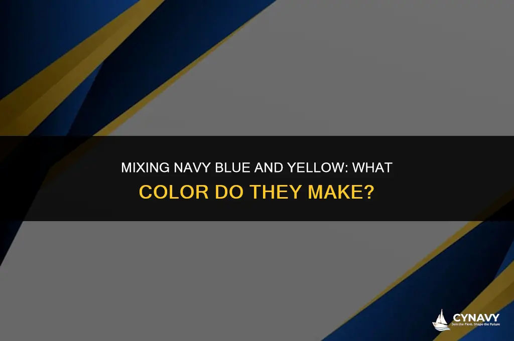 what color does navy blue and yellow make