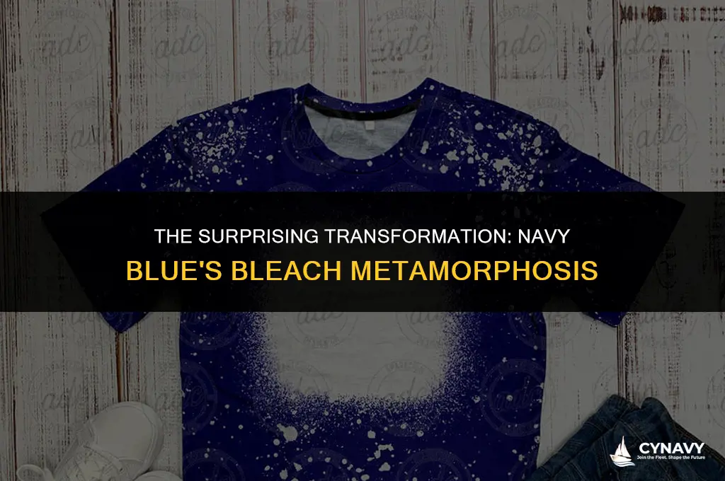 what color does navy blue turn when bleached