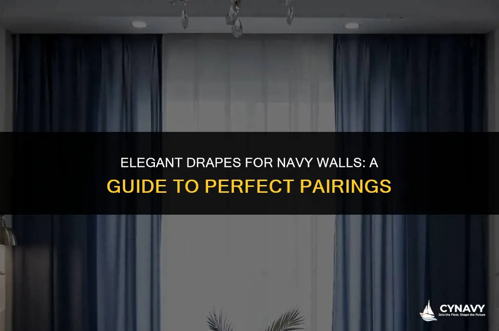 what color drapes navy walls