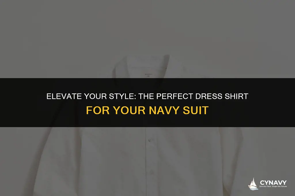 what color dress shirt can you wear with navy suit
