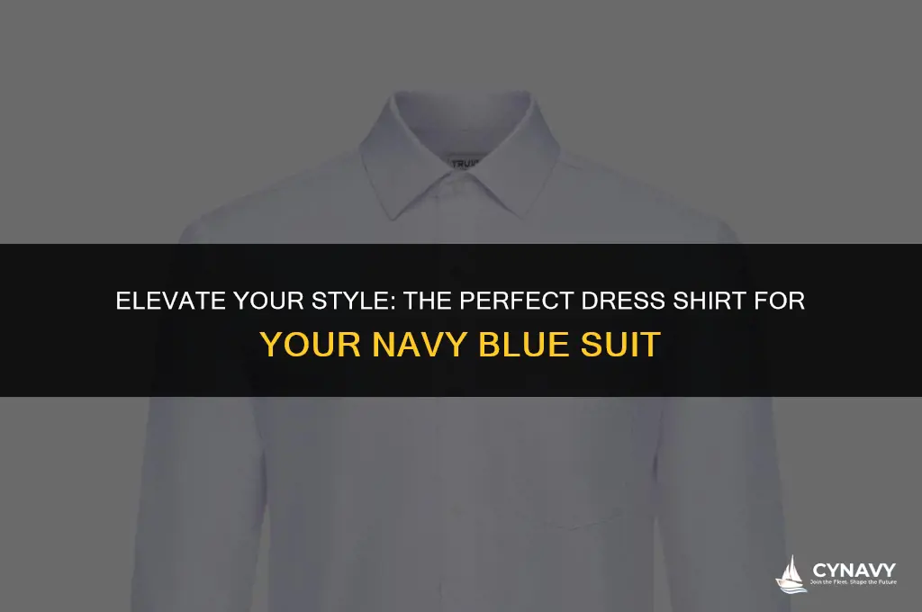 what color dress shirt goes with navy blue suit