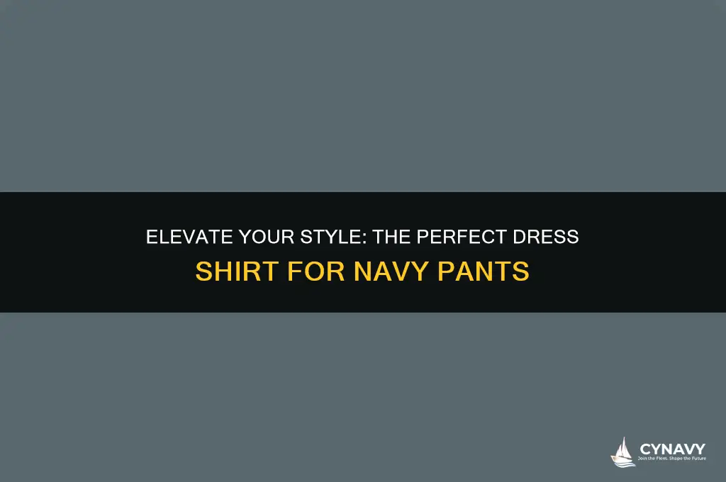 what color dress shirt with navy pants