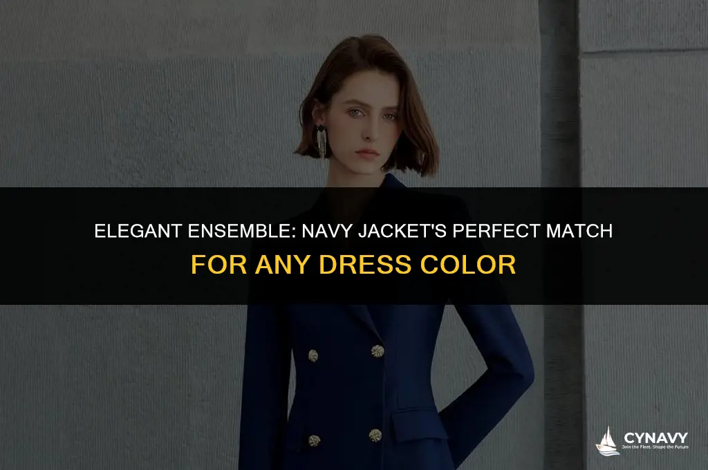 what color dress with navy jacket
