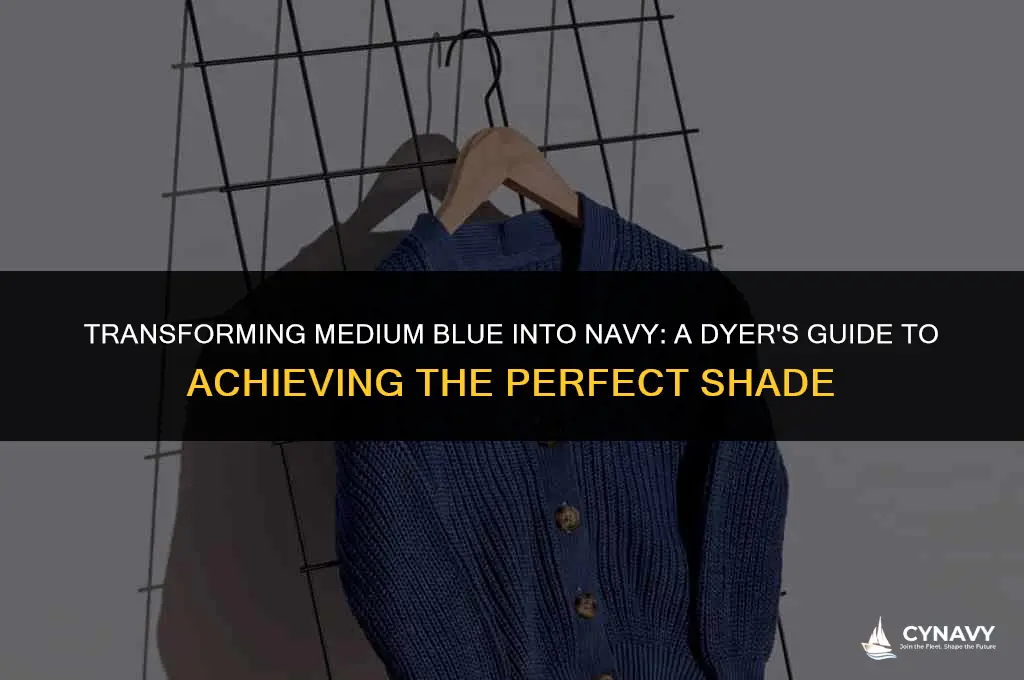 what color dye to make medium blue into navy blue