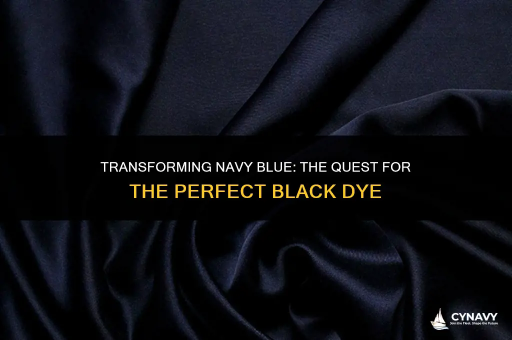 what color dye would turn a navy blue shirt black