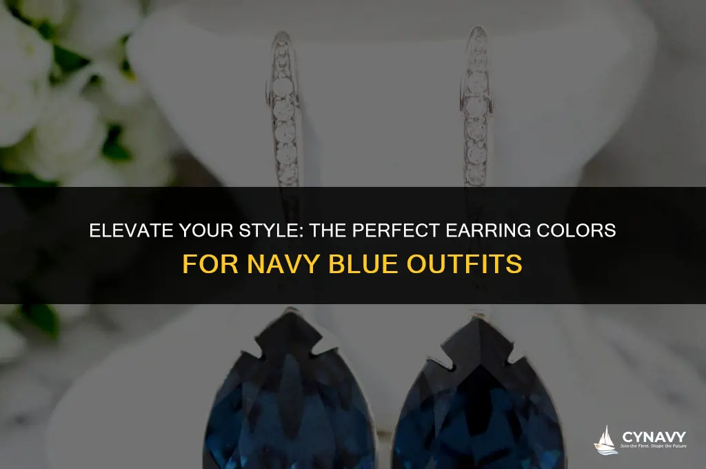 what color earrings to wear with navy blue