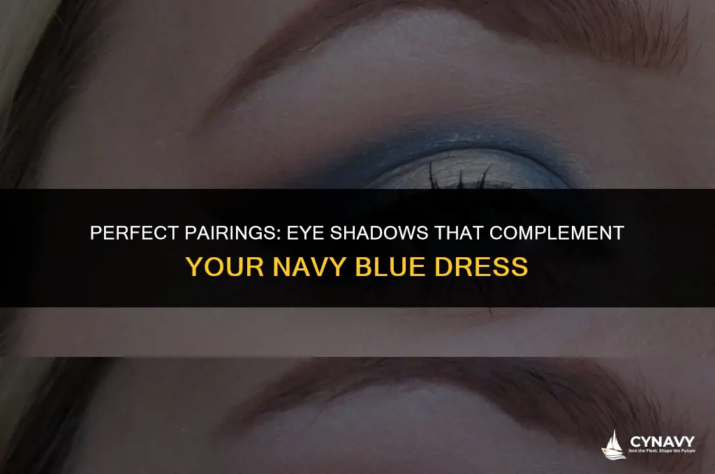 what color eye shadow for navy blue dress