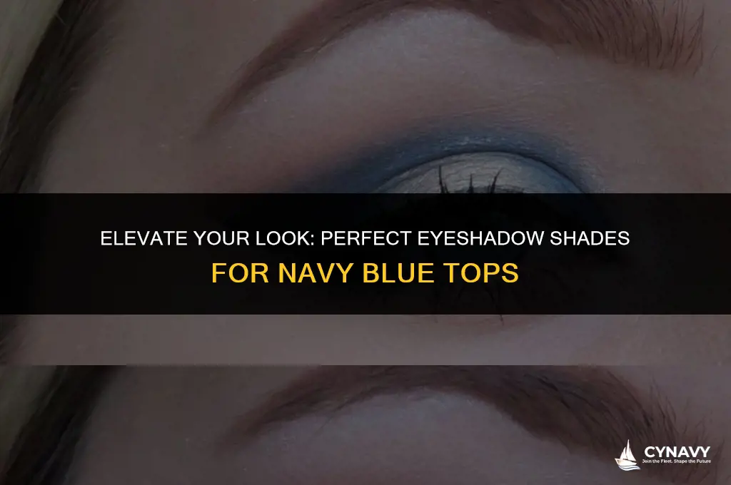 what color eyeshadow goes with a navy blue shirt