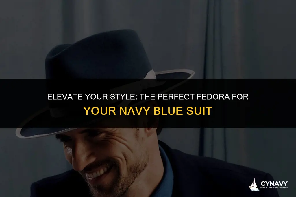 what color fedora goes well with navy blue suit