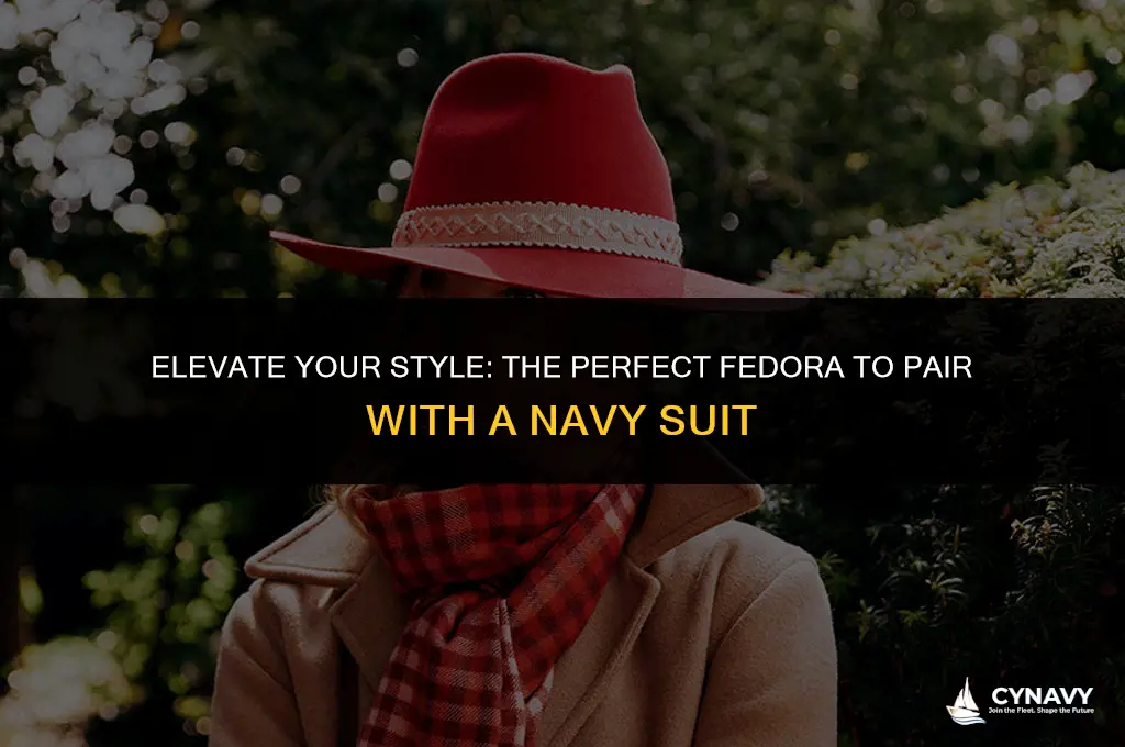 what color fedora with navy suit