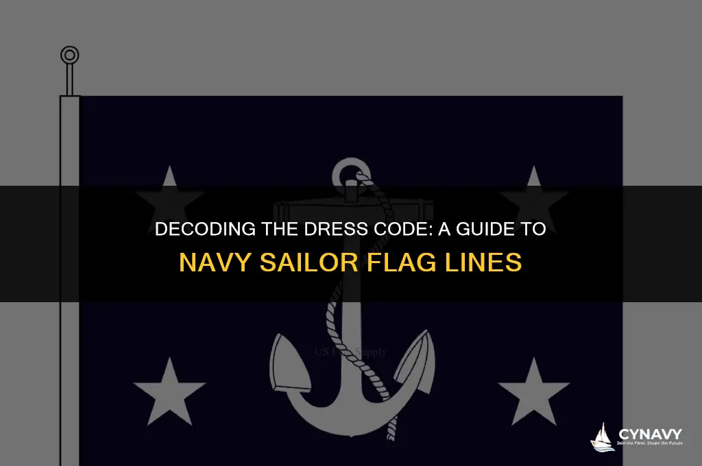 what color flag line for a navy sailor