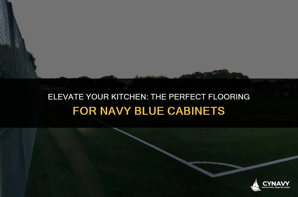 what color floor goes with navy blue cabinets