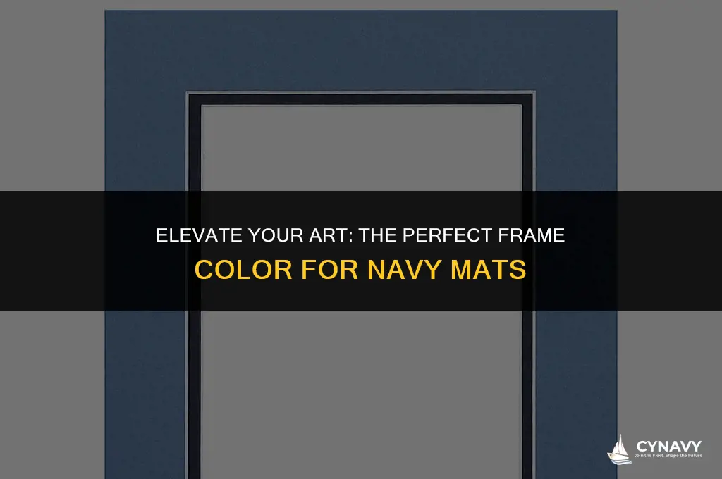 what color frame looks best with navy mat