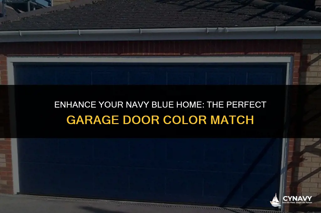what color garage door for navy blue house