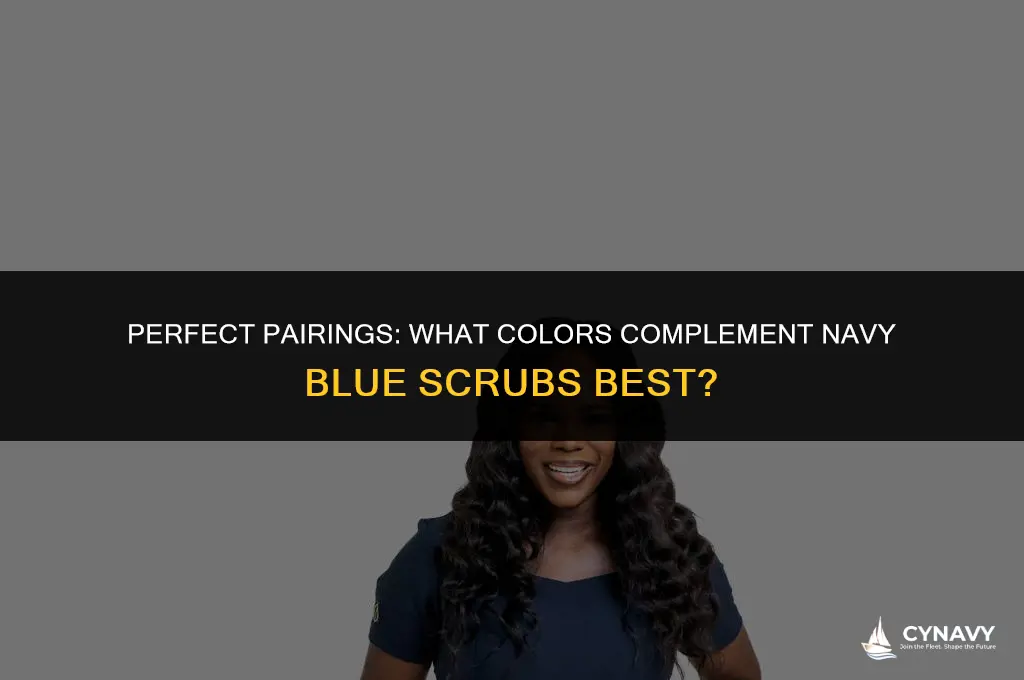 what color go with navy blue scrubs