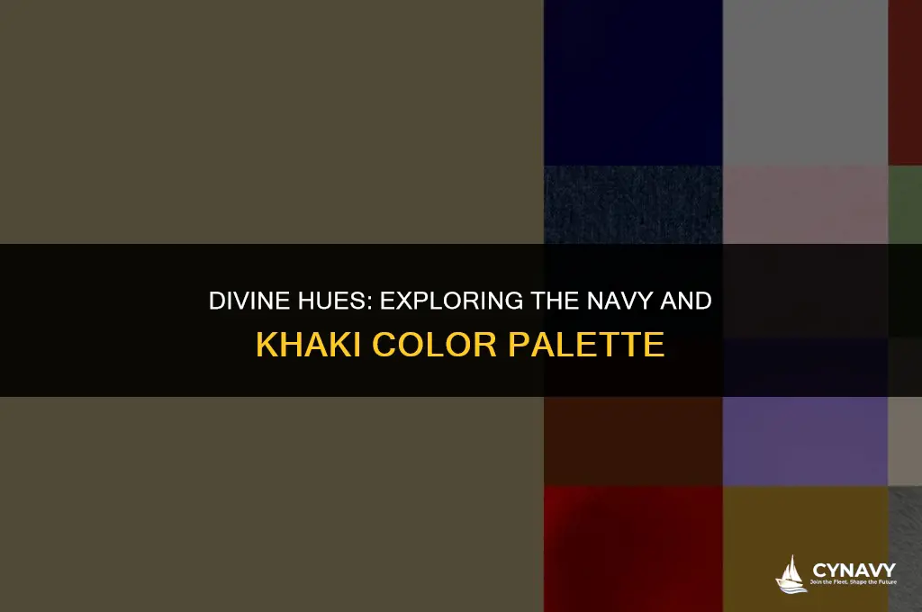 what color gods with navy and khaki