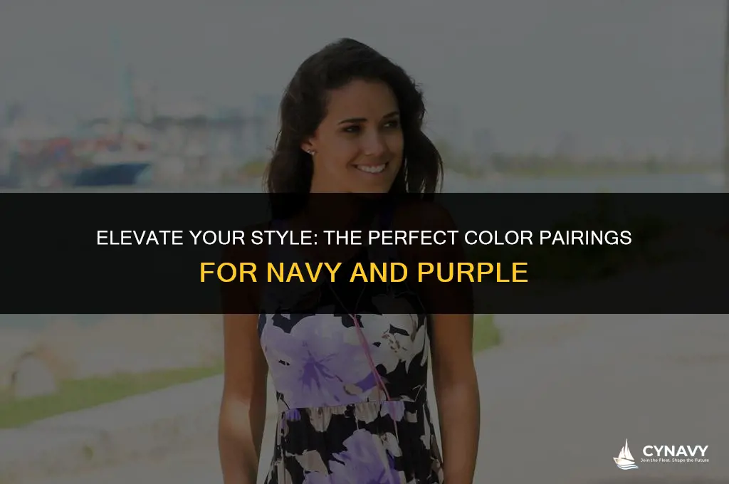 what color goes best with navy and purple