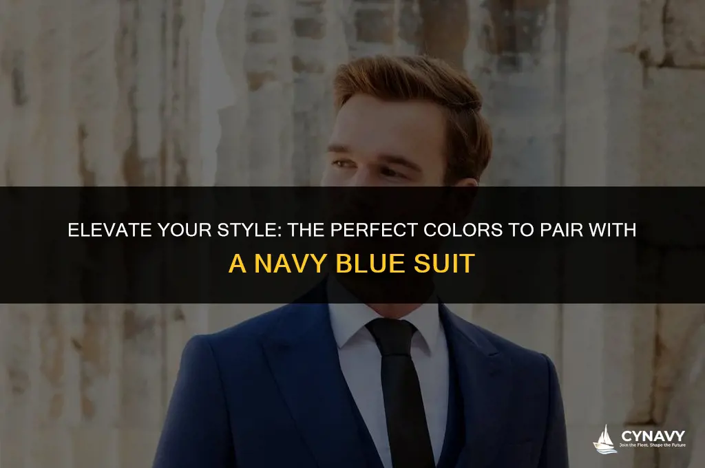 what color goes best with navy blue suit