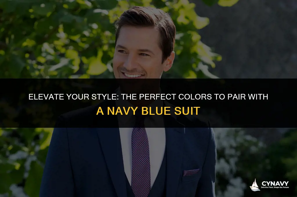 what color goes good with navy blue suiyt
