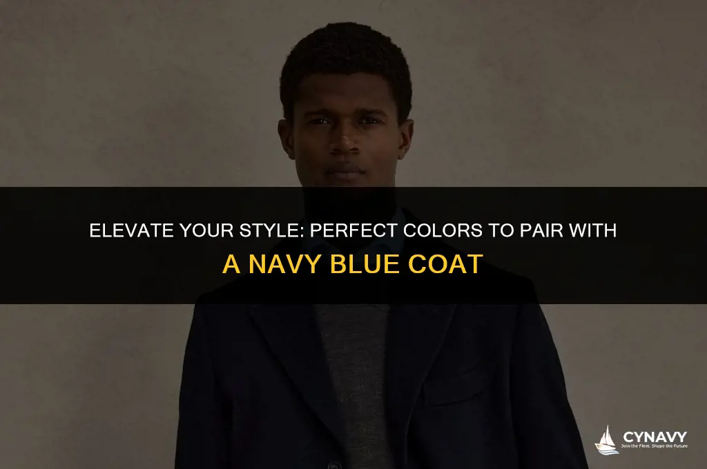 what color goes well with navy blue caot
