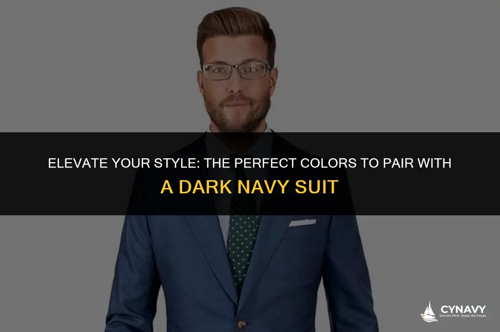 what color goes with dark navy suit